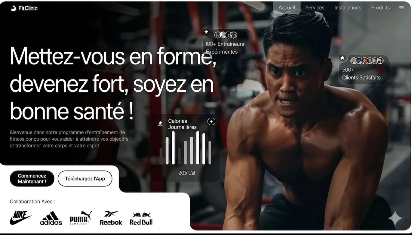 FitClinic — landing page coach sportif