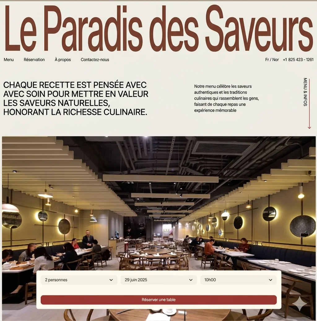 Le Paradis des Saveurs — site restaurant